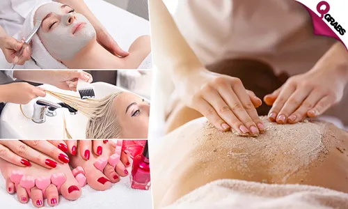 Killer Beauty Deal: Body Scrub + Hair Treatment & Blow-dry + Mani-Pedi with Color + Face Mask!